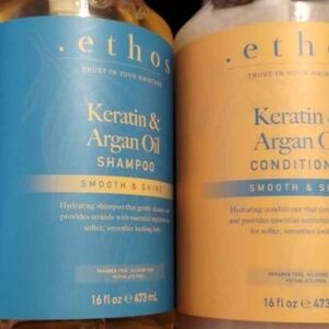Ethos Keratin & Argan Oil Hair Care Set - Blue and Yellow